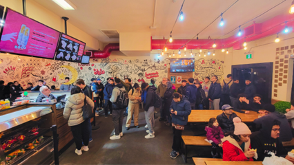 Busy dinner service at Shawerma Plus Waterloo